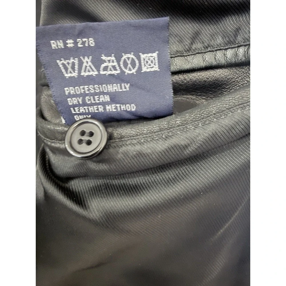 RARE Vintage RALPH Ralph Lauren Black Leather Blazer‎ Quiet Luxury Minimalist